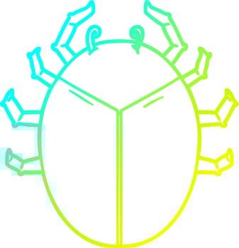 cold gradient line drawing giant bug cartoon vector
