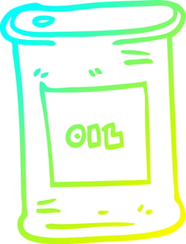 cold gradient line drawing cartoon motor oil vector