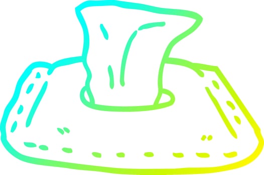 cold gradient line drawing cartoon toilet wipes vector
