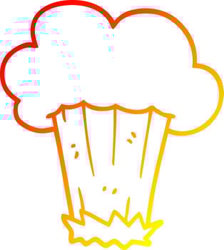 warm gradient line drawing cartoon boom vector