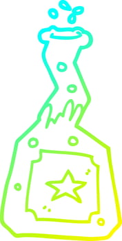cold gradient line drawing cartoon experiment potions vector