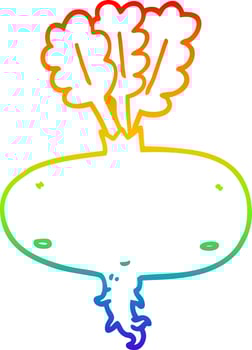 rainbow gradient line drawing cartoon beetroot vector