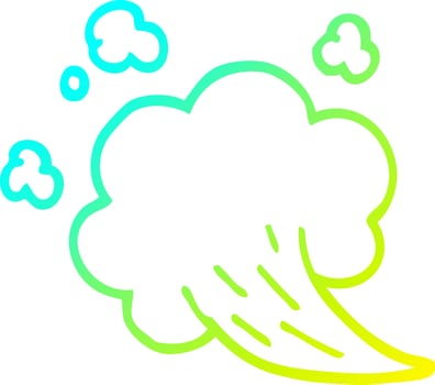 cold gradient line drawing cartoon expression bubble vector