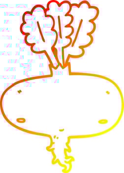 warm gradient line drawing cartoon beetroot vector
