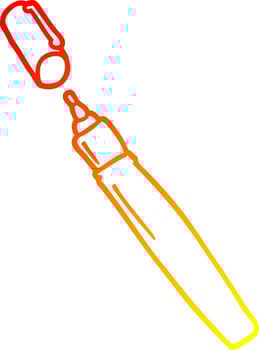 warm gradient line drawing cartoon permanent marker vector