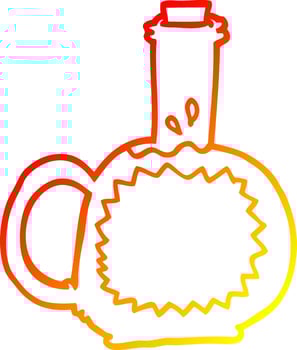 warm gradient line drawing cartoon syrup vector