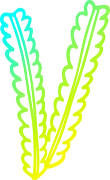 cold gradient line drawing cartoon strands of wheat vector