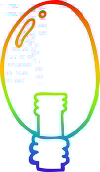 rainbow gradient line drawing cartoon electric light vector