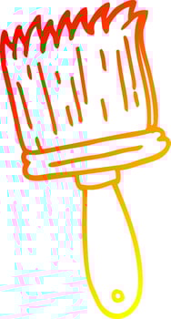 warm gradient line drawing cartoon paint brush vector
