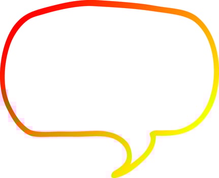 warm gradient line drawing cartoon speech bubble vector