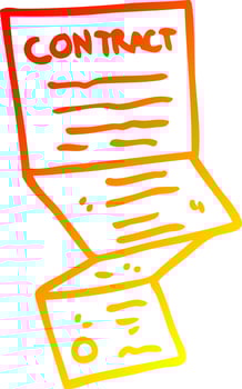 warm gradient line drawing cartoon complicated contract vector