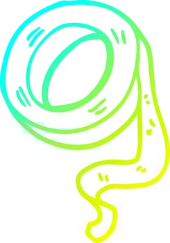 cold gradient line drawing cartoon sticky tape vector