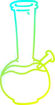 cold gradient line drawing cartoon bong vector
