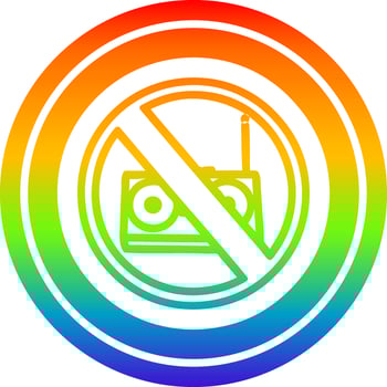 no music circular in rainbow spectrum vector