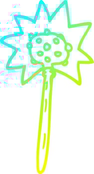cold gradient line drawing cartoon mallet vector