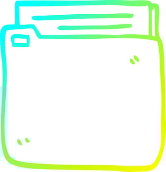 cold gradient line drawing cartoon file vector