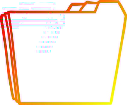 warm gradient line drawing cartoon business folders vector