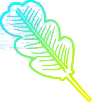 cold gradient line drawing cartoon vector