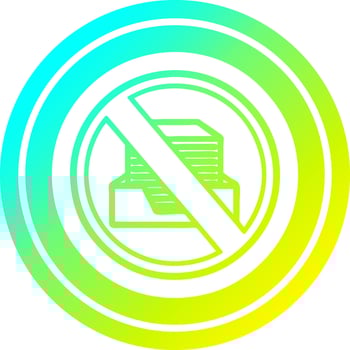 office paperless circular in cold gradient spectrum vector