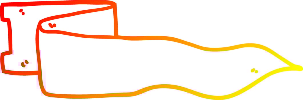 warm gradient line drawing cartoon waving banner vector