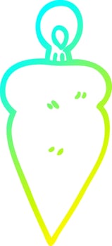 cold gradient line drawing cartoon christmas bauble vector