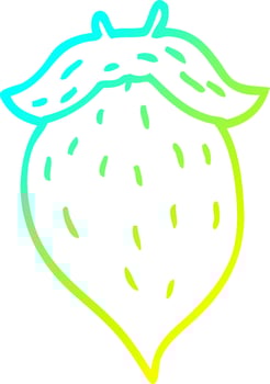 cold gradient line drawing cartoon fake beard vector