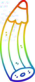 rainbow gradient line drawing cartoon pencil vector