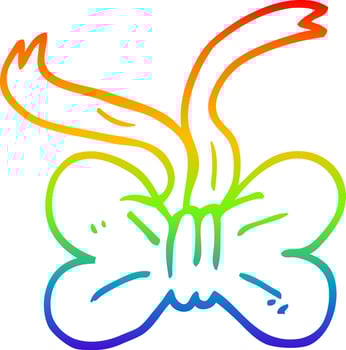 rainbow gradient line drawing cartoon bow tie vector