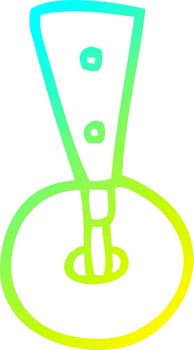 cold gradient line drawing cartoon caster wheel vector