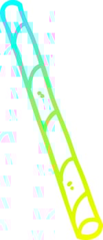 cold gradient line drawing cartoon striped straw vector