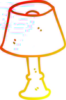 warm gradient line drawing cartoon house lamp vector