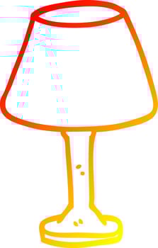 warm gradient line drawing cartoon decorative lamp vector