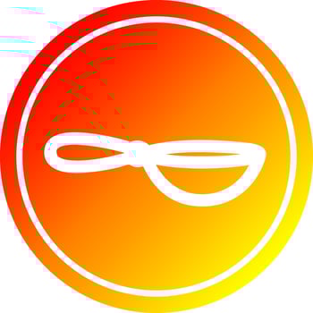 cooking wok circular in hot gradient spectrum vector