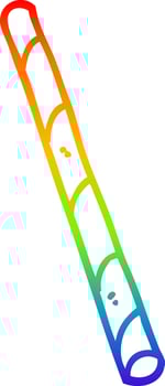 rainbow gradient line drawing cartoon striped straw vector