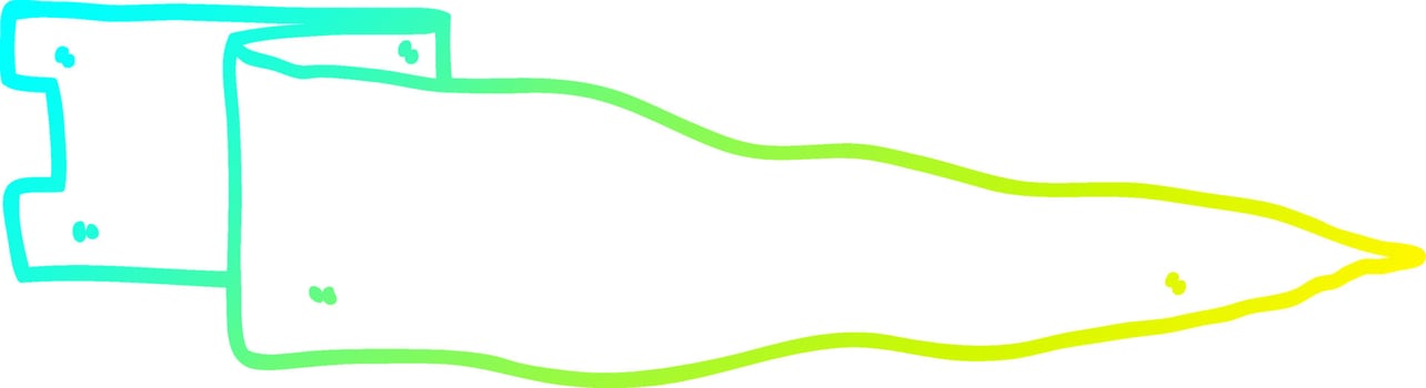 cold gradient line drawing cartoon waving banner vector
