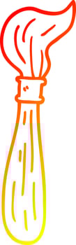 warm gradient line drawing cartoon paint brush vector