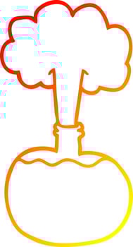 warm gradient line drawing cartoon experiment potions vector