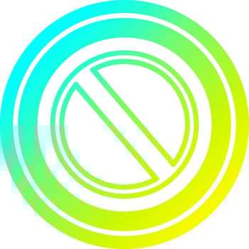 generic stop circular in cold gradient spectrum vector