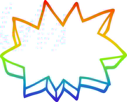 rainbow gradient line drawing cartoon decorative explosion vector