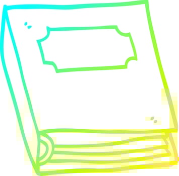 cold gradient line drawing cartoon purple book vector