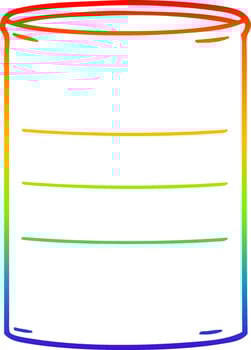 rainbow gradient line drawing cartoon oil drum vector