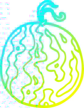 cold gradient line drawing cartoon melon vector