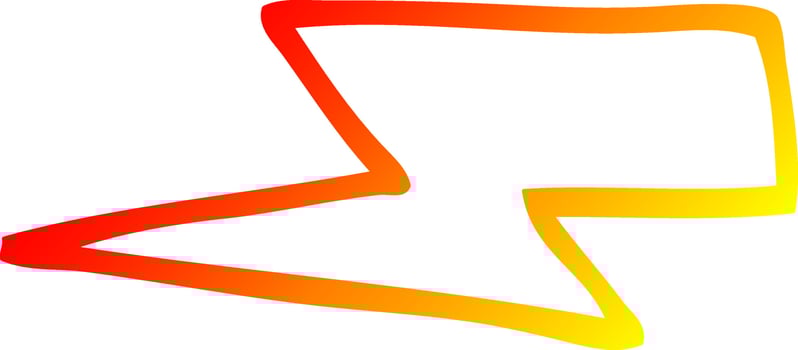 warm gradient line drawing cartoon  lightening bolts vector