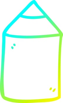cold gradient line drawing cartoon colored pencil vector
