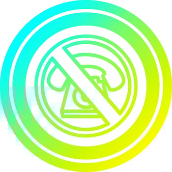 no cold calling circular in cold gradient spectrum vector