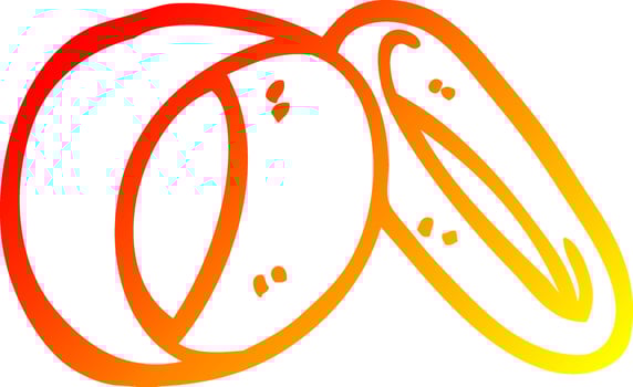 warm gradient line drawing cartoon wedding rings vector