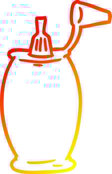 warm gradient line drawing tomato ketchup bottle vector