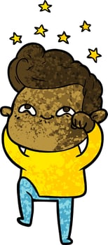 Vector boy in cartoon style