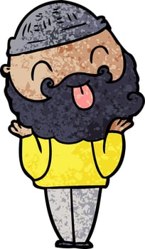 Vector man character in cartoon style