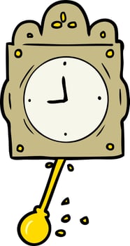 Cartoon clock ticking vector